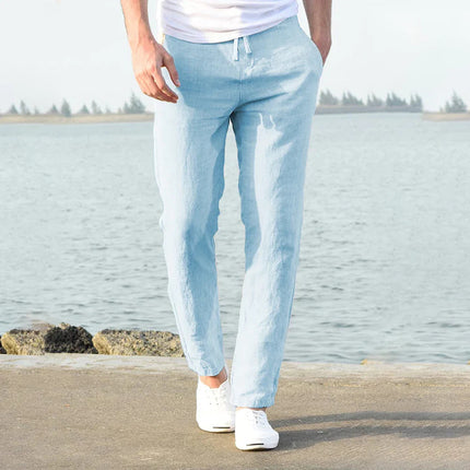 Drawstring Trousers – Side Pockets & Long Leg