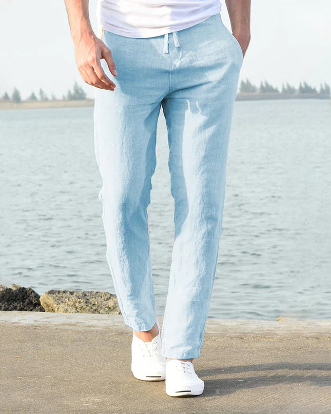 Drawstring Trousers – Side Pockets & Long Leg