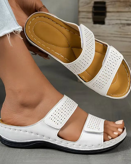 Elaria | Orthopedic Double-Strap Sandals – Women's Cushioned Comfort