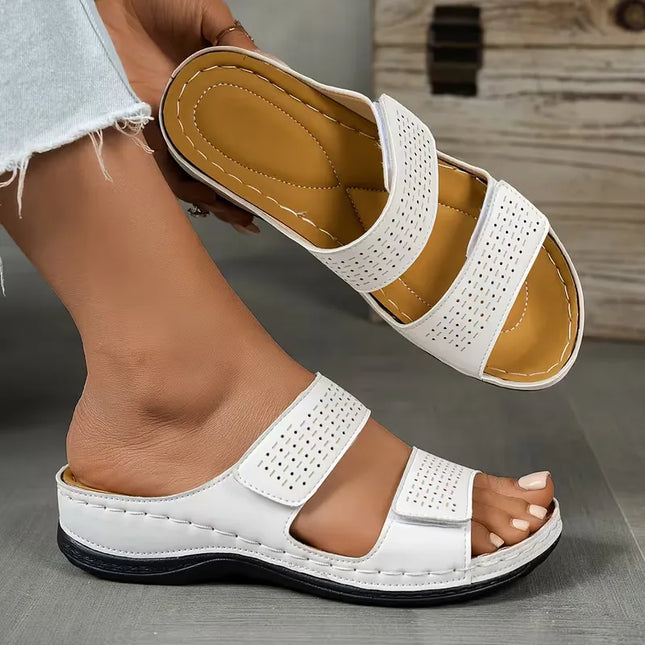 Elaria | Orthopedic Double-Strap Sandals – Women's Cushioned Comfort