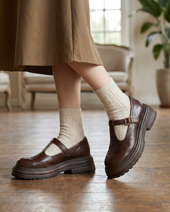 Elise | Women's Mary Jane Shoes – Adjustable Strap