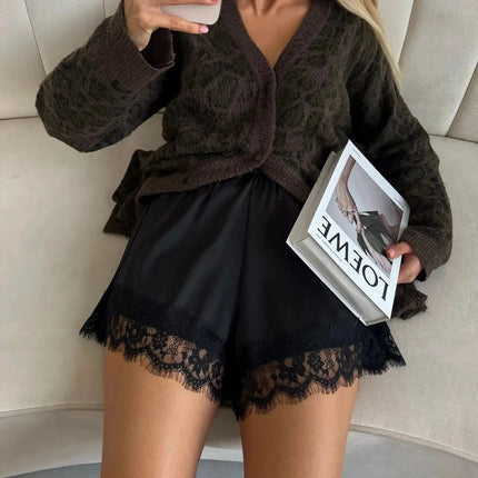 Elodie | Elegant Women's Shorts – Lace Trim Relaxed Fit