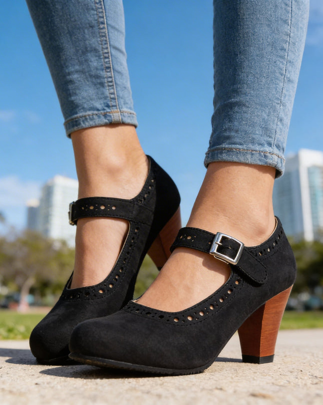 Elodie | Vintage Women's Mary Jane Shoes – Block Heel