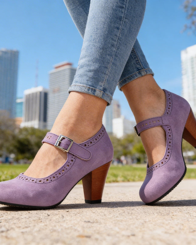 Elodie | Vintage Women's Mary Jane Shoes – Block Heel