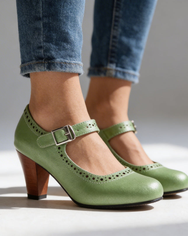 Elodie | Vintage Women's Mary Jane Shoes – Block Heel