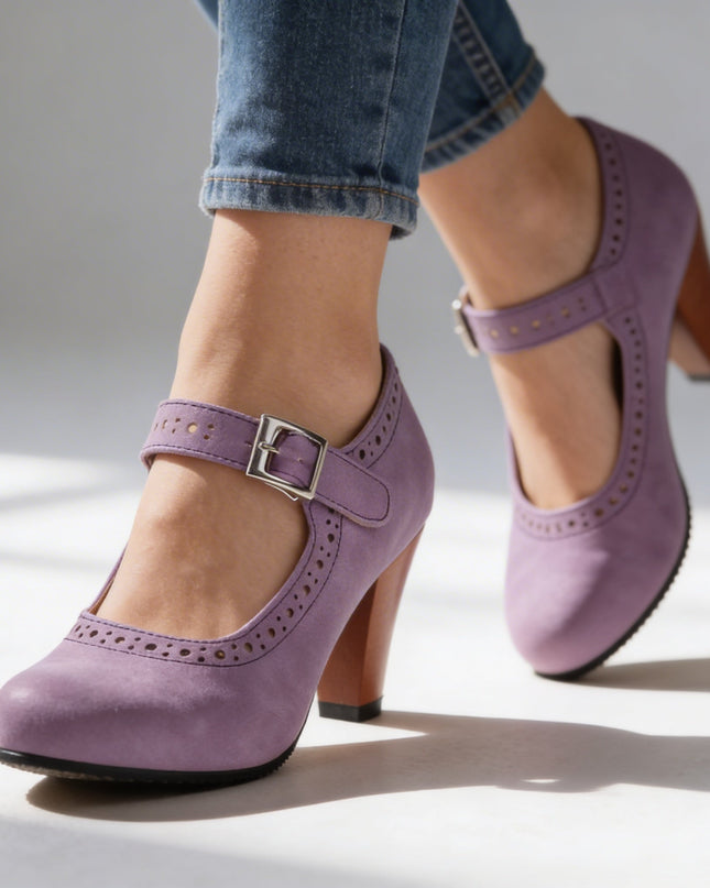 Elodie | Vintage Women's Mary Jane Shoes – Block Heel