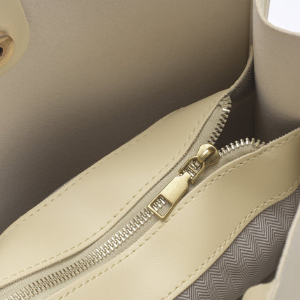 Eulalie | Textured Tote Bag – Woven Vegan Leather Style