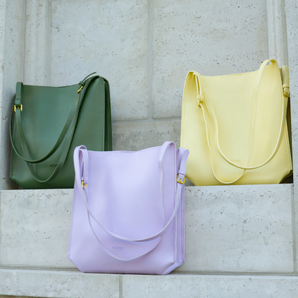 Eulalie | Textured Tote Bag – Woven Vegan Leather Style