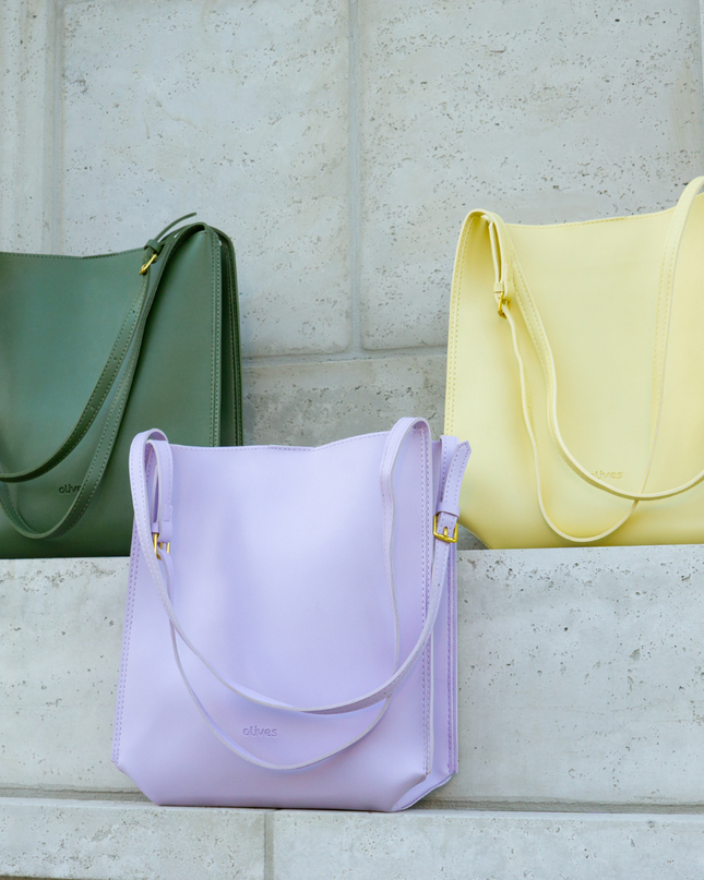 Eulalie | Textured Tote Bag – Woven Vegan Leather Style