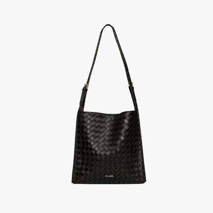 Eulalie | Textured Tote Bag – Woven Vegan Leather Style