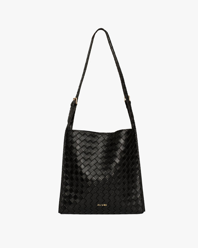 Eulalie | Textured Tote Bag – Woven Vegan Leather Style