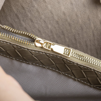 Eulalie | Textured Tote Bag – Woven Vegan Leather Style