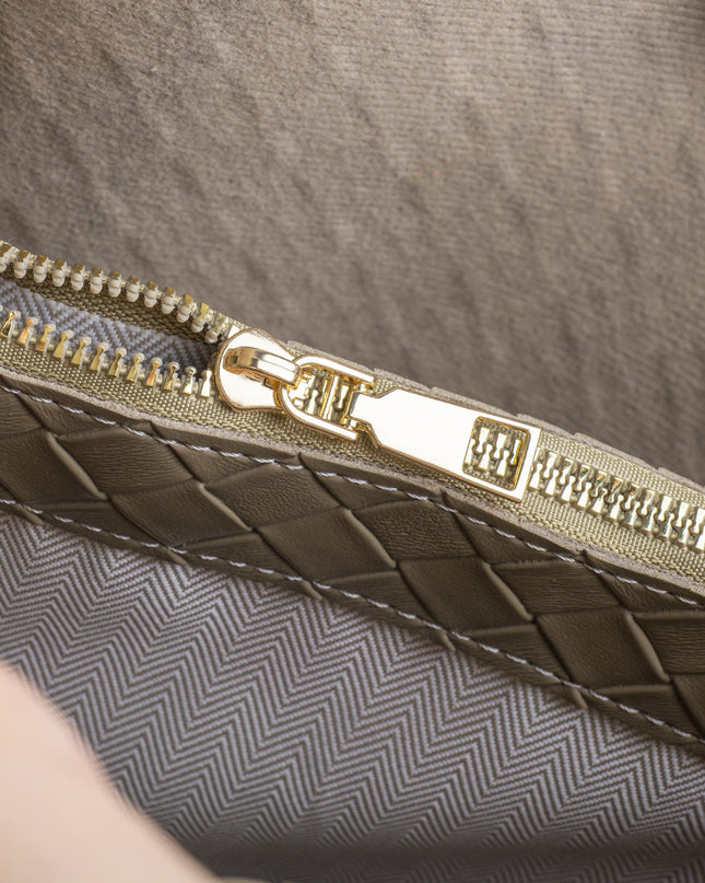 Eulalie | Textured Tote Bag – Woven Vegan Leather Style