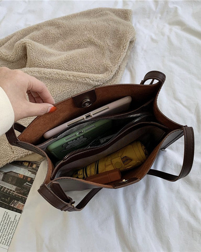 Eulalie | Textured Tote Bag – Woven Vegan Leather Style