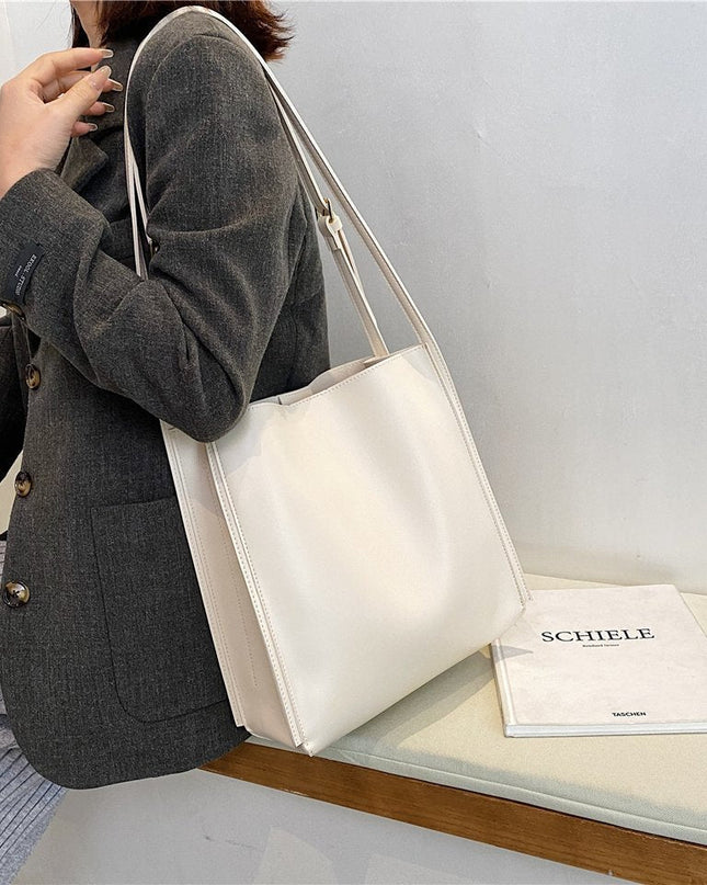 Eulalie | Textured Tote Bag – Woven Vegan Leather Style