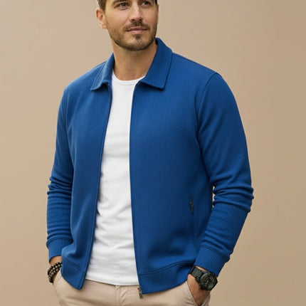 Evander | Modern Zip Cardigan – Men's Stand Collar Knit