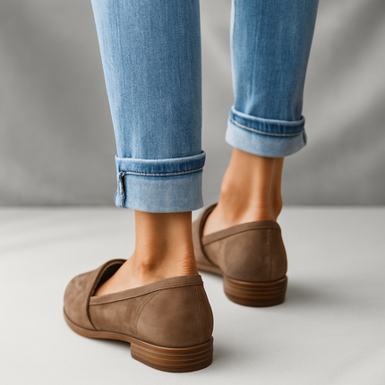 Evelyn | Pointed Toe Penny Loafers – Slip-On Flat Comfort
