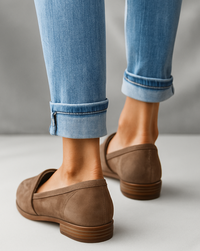 Evelyn | Pointed Toe Penny Loafers – Slip-On Flat Comfort