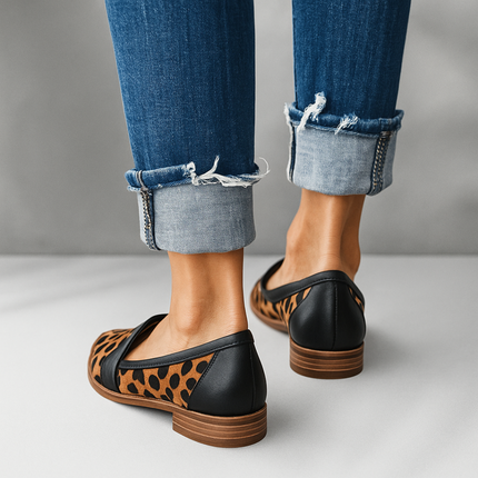 Evelyn | Pointed Toe Penny Loafers – Slip-On Flat Comfort