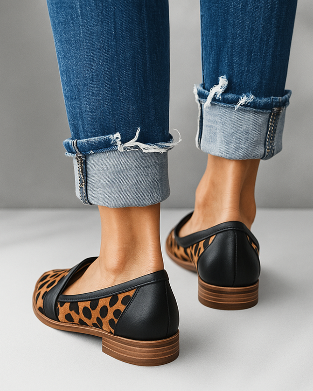 Evelyn | Pointed Toe Penny Loafers – Slip-On Flat Comfort