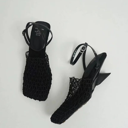 Fallon | Artisanal Heels – Mesh Weave Slingback