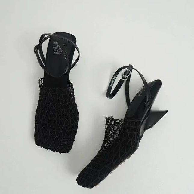Fallon | Artisanal Heels – Mesh Weave Slingback