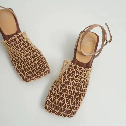 Fallon | Artisanal Heels – Mesh Weave Slingback