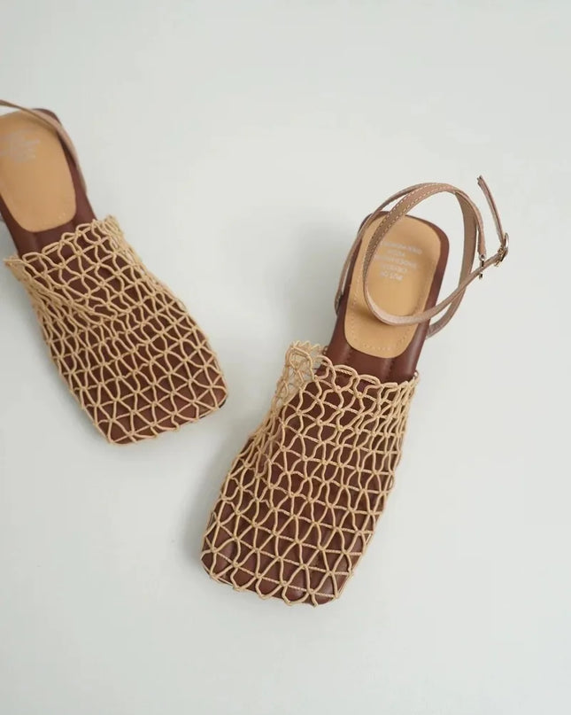 Fallon | Artisanal Heels – Mesh Weave Slingback