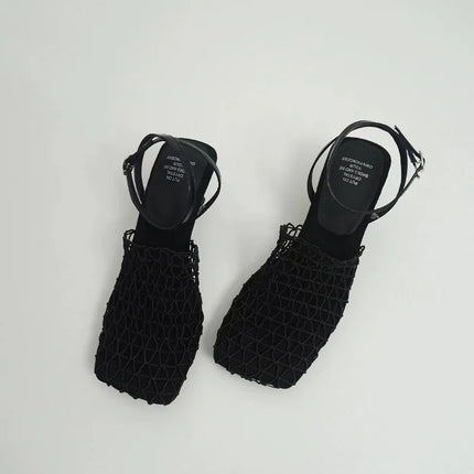 Fallon | Artisanal Heels – Mesh Weave Slingback