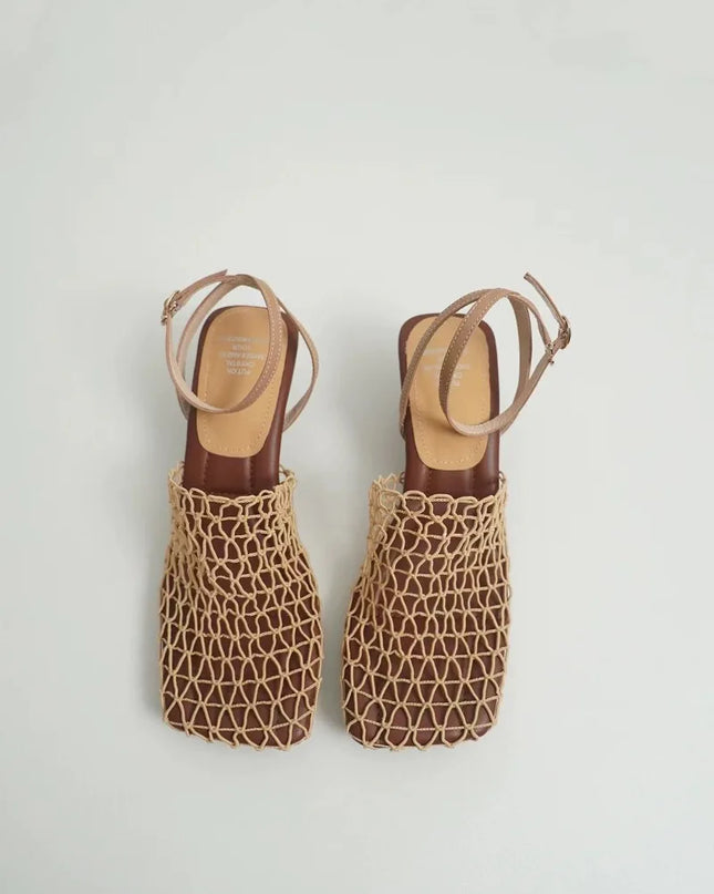 Fallon | Artisanal Heels – Mesh Weave Slingback