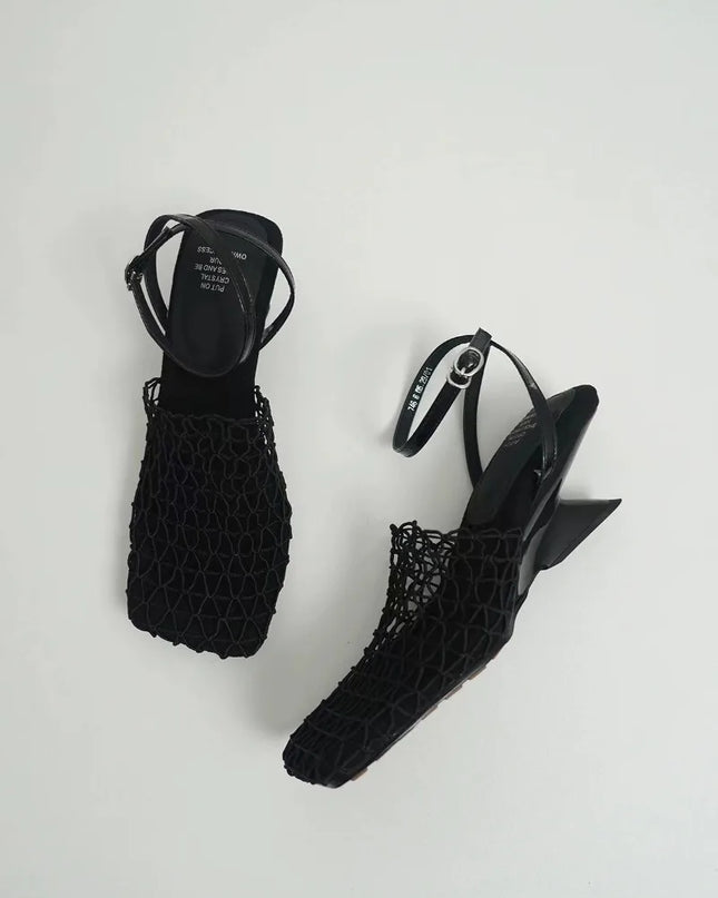 Fallon | Artisanal Heels – Mesh Weave Slingback
