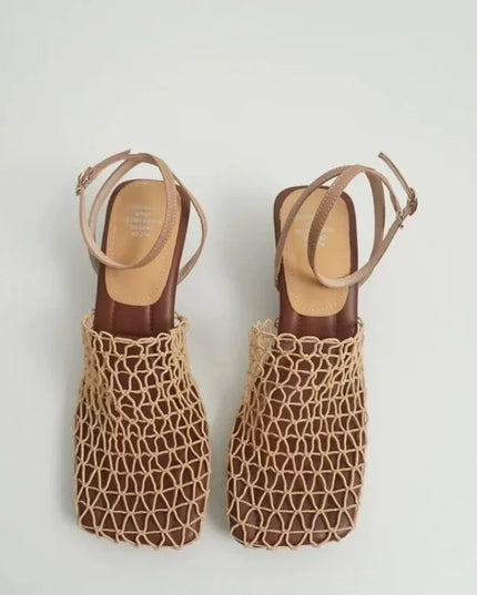 Fallon | Artisanal Heels – Mesh Weave Slingback