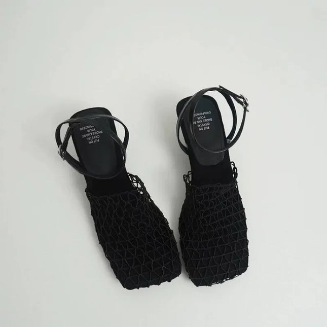 Fallon | Artisanal Heels – Mesh Weave Slingback