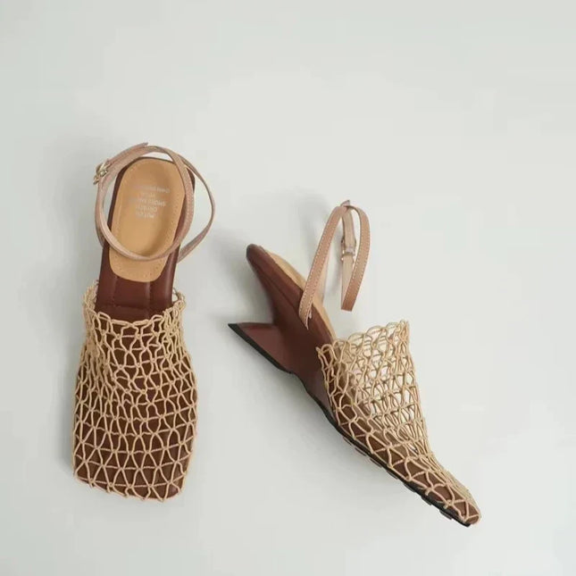 Fallon | Artisanal Heels – Mesh Weave Slingback