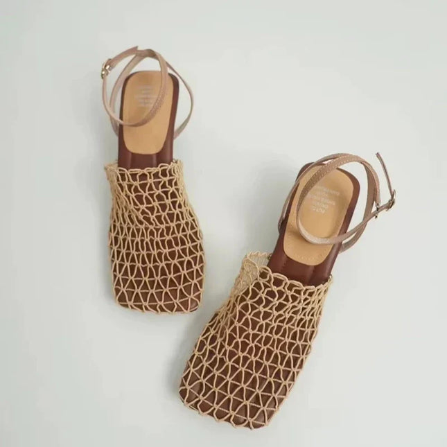 Fallon | Artisanal Heels – Mesh Weave Slingback