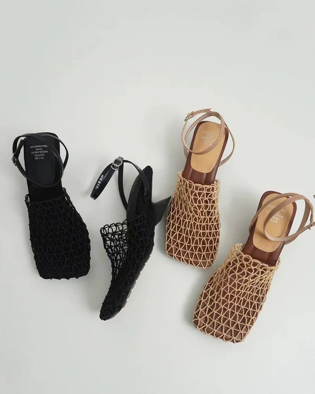 Fallon | Artisanal Heels – Mesh Weave Slingback