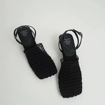 Fallon | Artisanal Heels – Mesh Weave Slingback