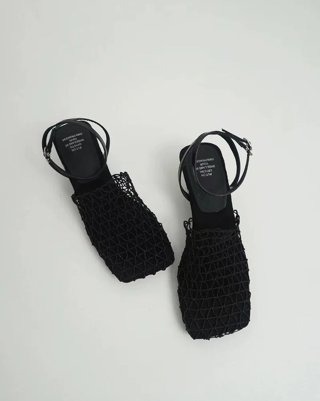 Fallon | Artisanal Heels – Mesh Weave Slingback