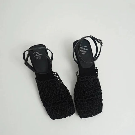Fallon | Artisanal Heels – Mesh Weave Slingback