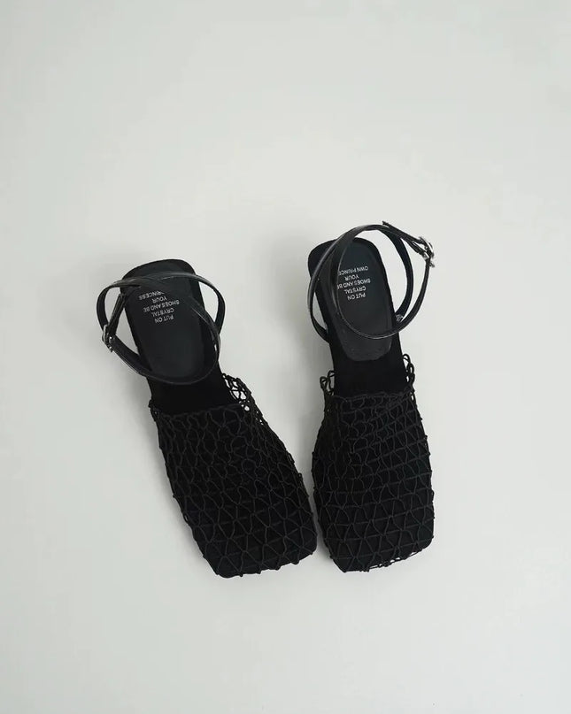 Fallon | Artisanal Heels – Mesh Weave Slingback