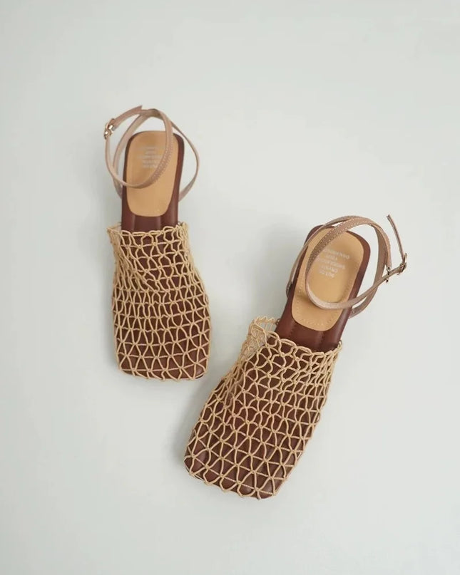 Fallon | Artisanal Heels – Mesh Weave Slingback