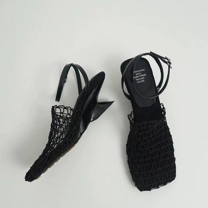Fallon | Artisanal Heels – Mesh Weave Slingback