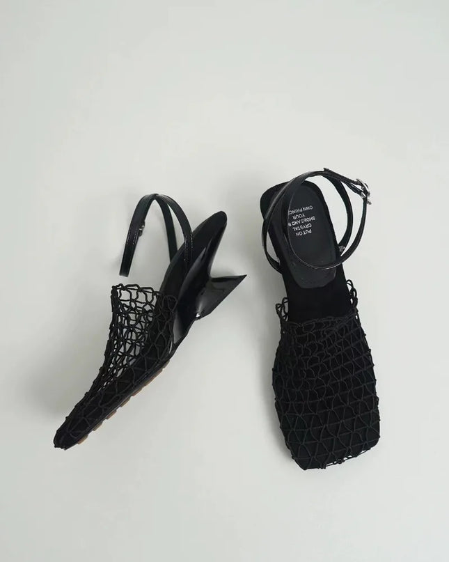 Fallon | Artisanal Heels – Mesh Weave Slingback