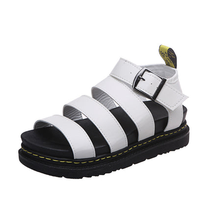 Freida | Contemporary Platform Sandals – Strappy Buckle