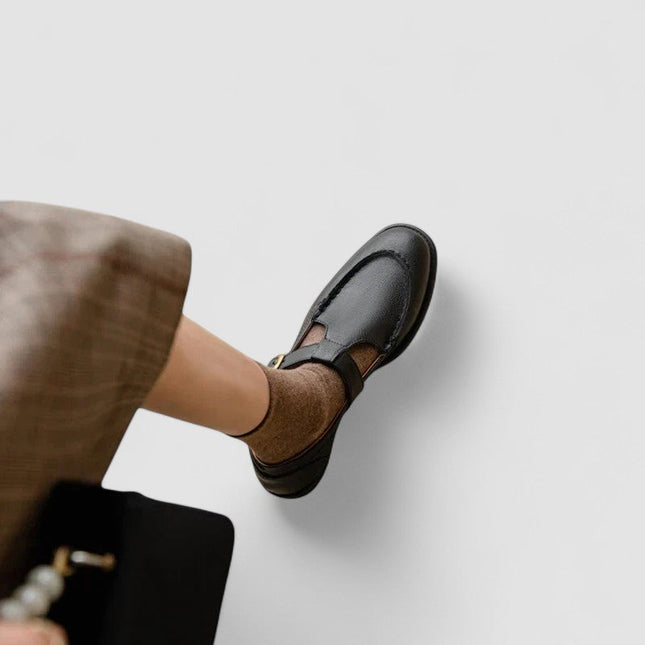 Harlow | Women's T-Bar Mary Jane Flats – Buckle Strap