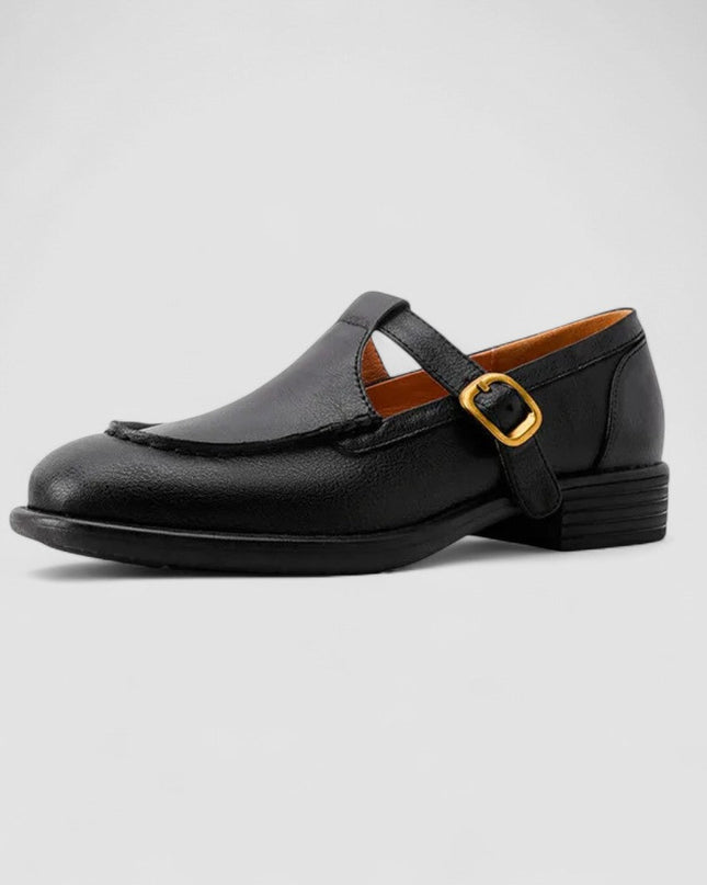 Harlow | Women's T-Bar Mary Jane Flats – Buckle Strap