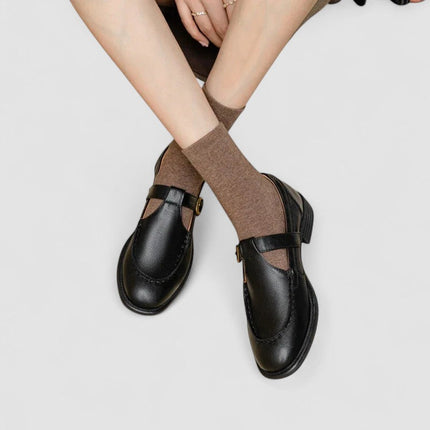 Harlow | Women's T-Bar Mary Jane Flats – Buckle Strap