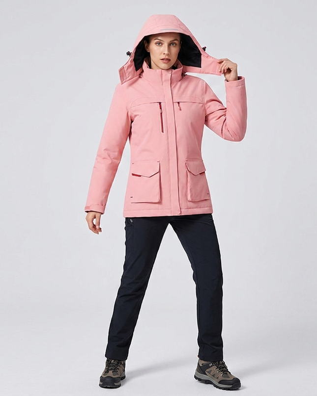 Harper | Hooded Heated Jacket – USB Full-Zip Outdoor Style