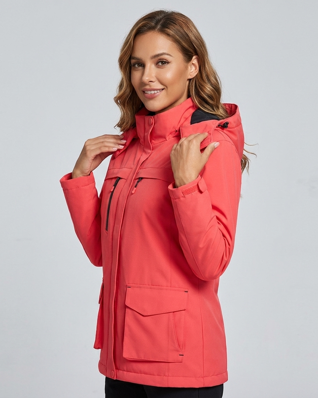 Harper | Hooded Heated Jacket – USB Full-Zip Outdoor Style