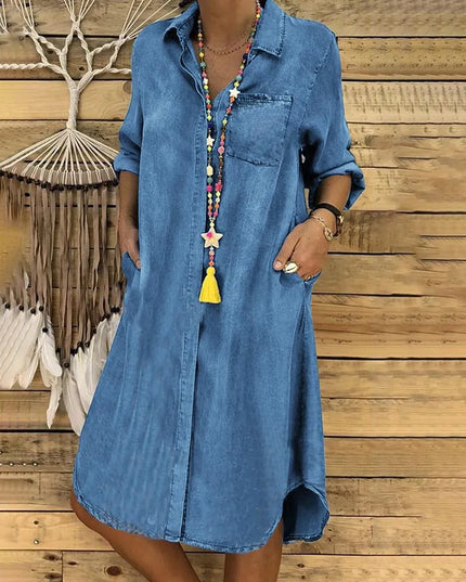 Hera | Relaxed Denim Dress – Casual Shirt Style